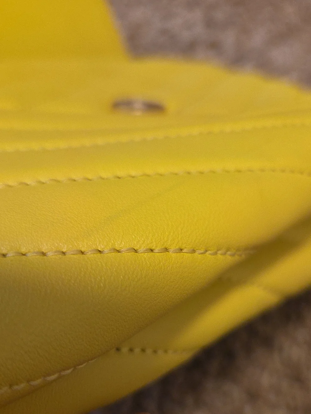 TORY BURCH Kira Chevron Yellow Quilted Napa Leather Crossbody Shoulder Bag